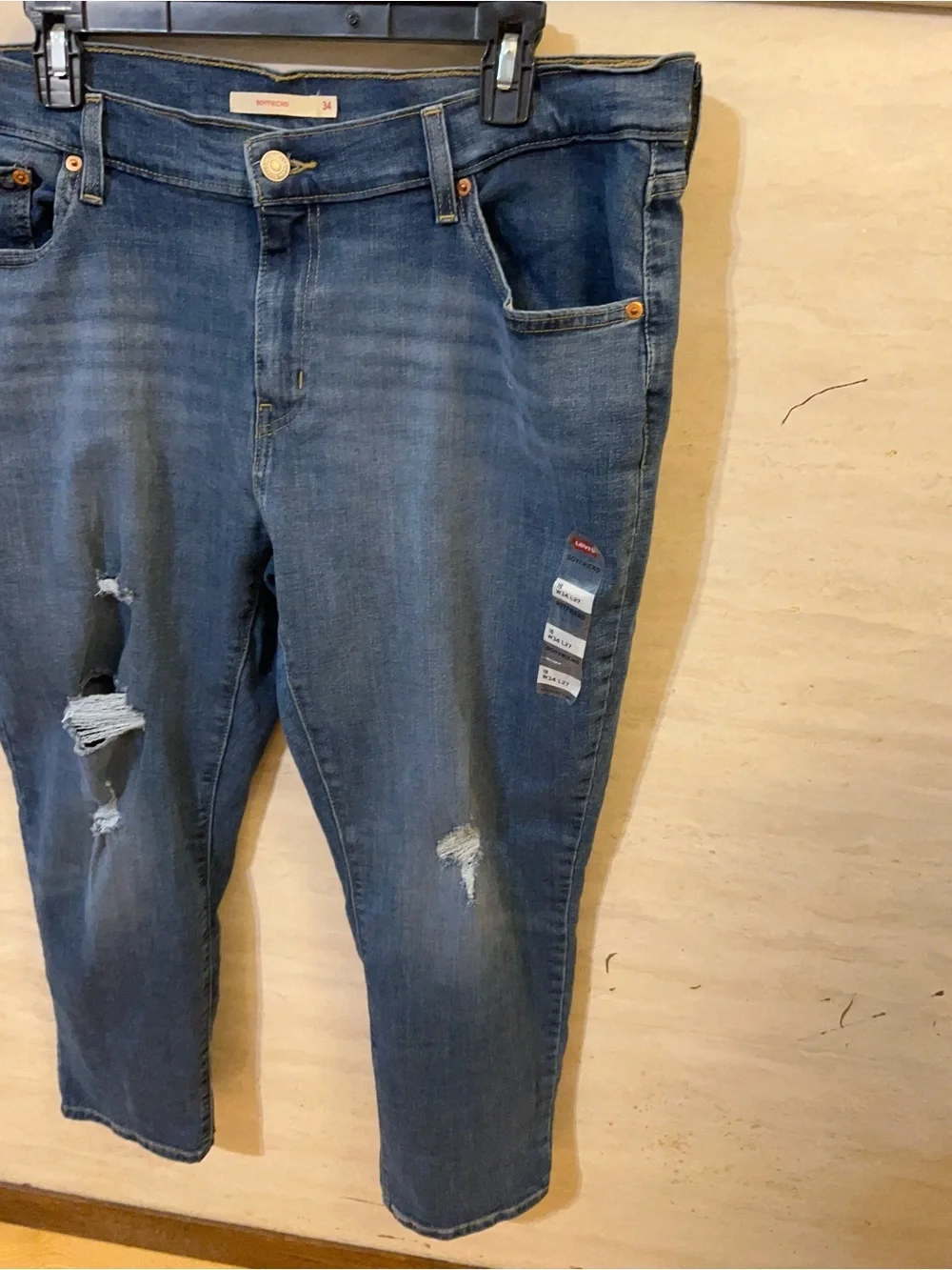 Levi's Women’s Plus Size Distressed Boyfriend Jeans